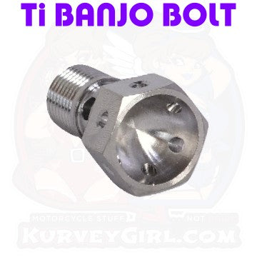 Titanium Banjo Bolt - Double Line - M10x1.0 Fine Thread – KurveyGirl