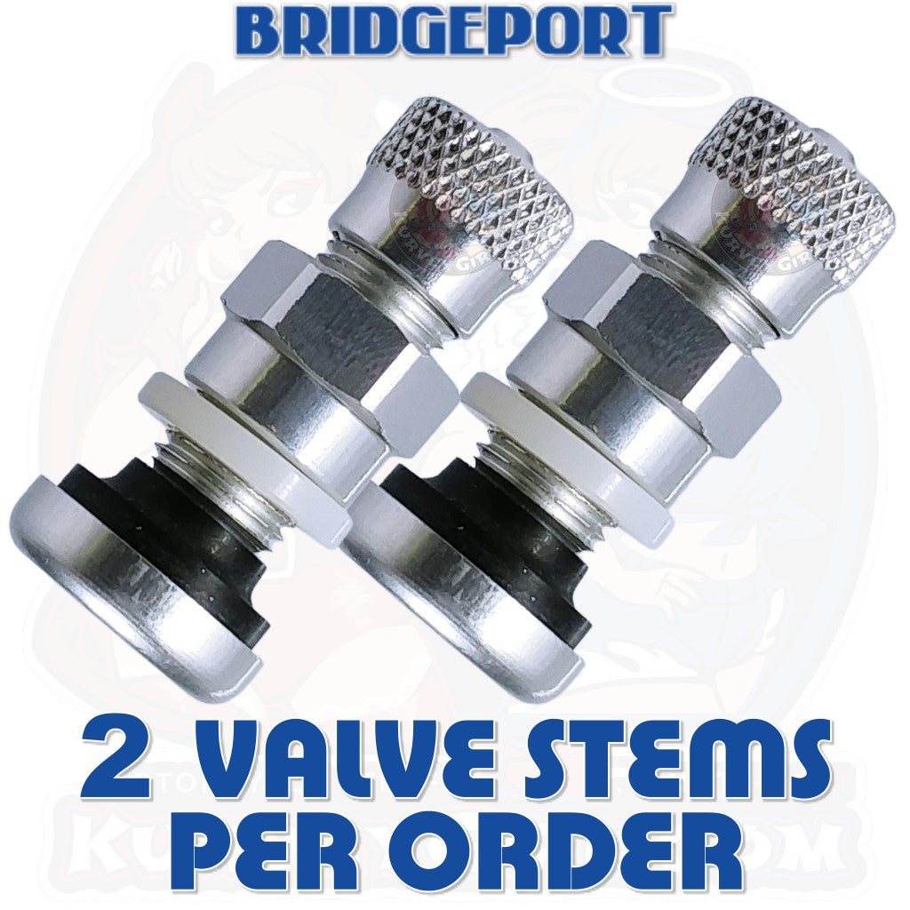 Paire de valves coudées alu 8.3 mm BRIDGEPORT pour jante tubeless - PAM  RACING