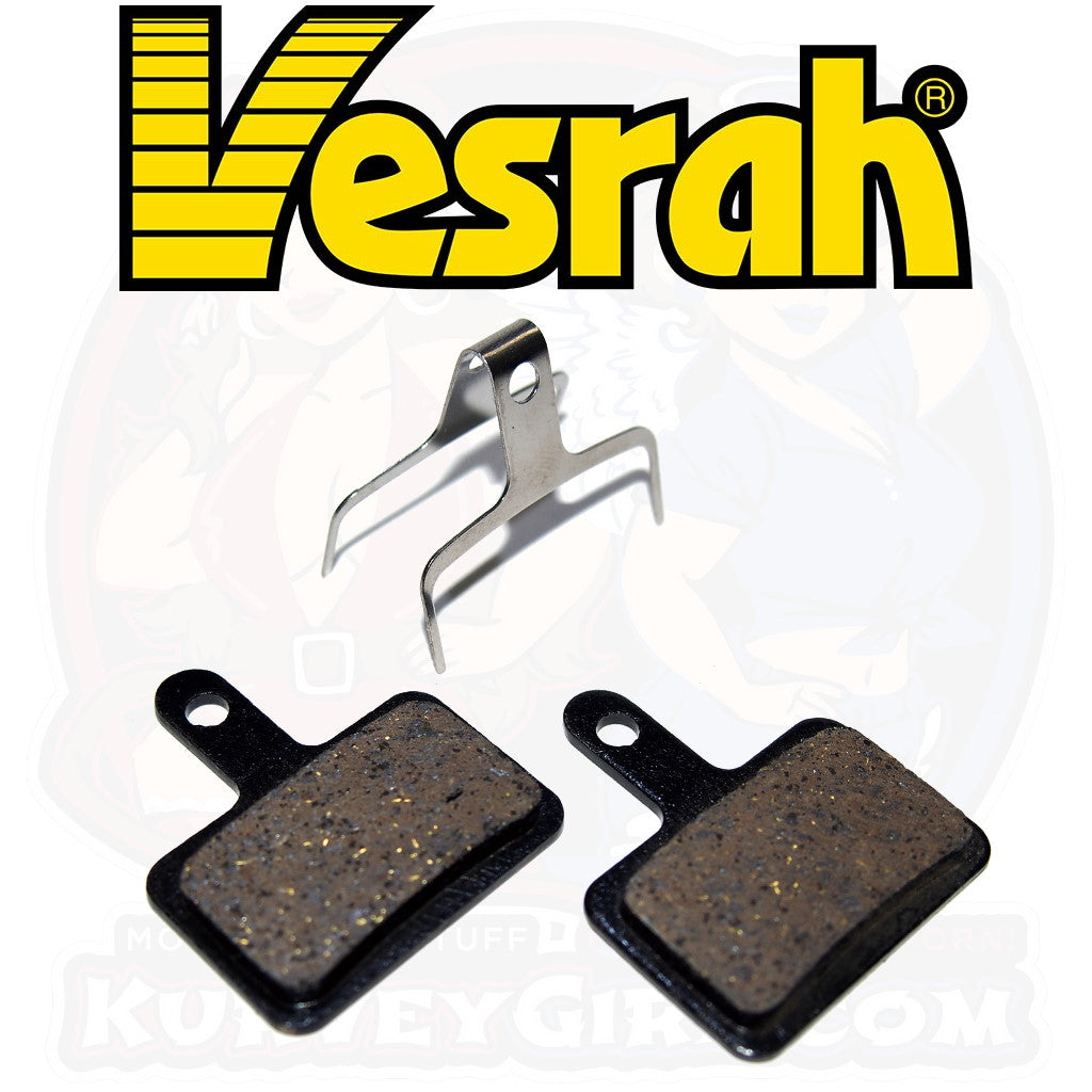 Vesrah BP-016E Bicycle Brake Pads bike MTB Mountain Bike Promax DC908 DC909 DSK905 RST D-Power Shimano Deore BR-M375 BR-M395 BR-M415 BR-M416 BR-M416(A) BR-M445 BR-M446 BR-M465 BR-M475  BR-M485 BR-M486 BR-M495 BR-M515 BR-M515(LA) BR-M525 BR-M575 BR-M700 BR-M720 BR-M730 BR-M740 BR-T615 lX BR-T675 Nexave BR-C501 BR-C601 XT BP-M755 XTR BR-MT200 Tektro Aquila Auriga Comp Pro Dorado Draco Orion Trp Parabox Pads and Clips