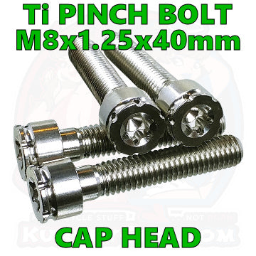  Titanium Pinch Bolt Cap Head Safety Wire M8x40x1.25 Motorcycle Fork Leg 2nd Photo PBSC-G7
