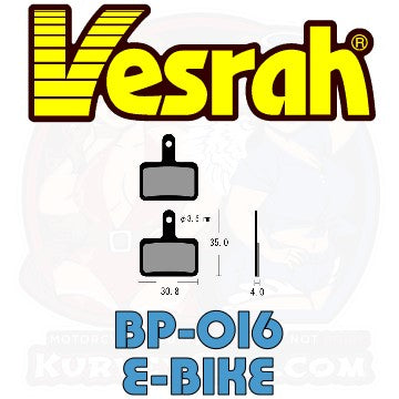 Vesrah BP-016E Bicycle Brake Pads bike MTB Mountain Bike Promax DC908 DC909 DSK905 RST D-Power Shimano Deore BR-M375 BR-M395 BR-M415 BR-M416 BR-M416(A) BR-M445 BR-M446 BR-M465 BR-M475  BR-M485 BR-M486 BR-M495 BR-M515 BR-M515(LA) BR-M525 BR-M575 BR-M700 BR-M720 BR-M730 BR-M740 BR-T615 lX BR-T675 Nexave BR-C501 BR-C601 XT BP-M755 XTR BR-MT200 Tektro Aquila Auriga Comp Pro Dorado Draco Orion Trp Parabox Front main image shape E-Bike